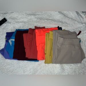 7 FIGS SCRUBS BOTTOMS ONLY BUNDLE (7) 6 Small regular and 1 XS regular